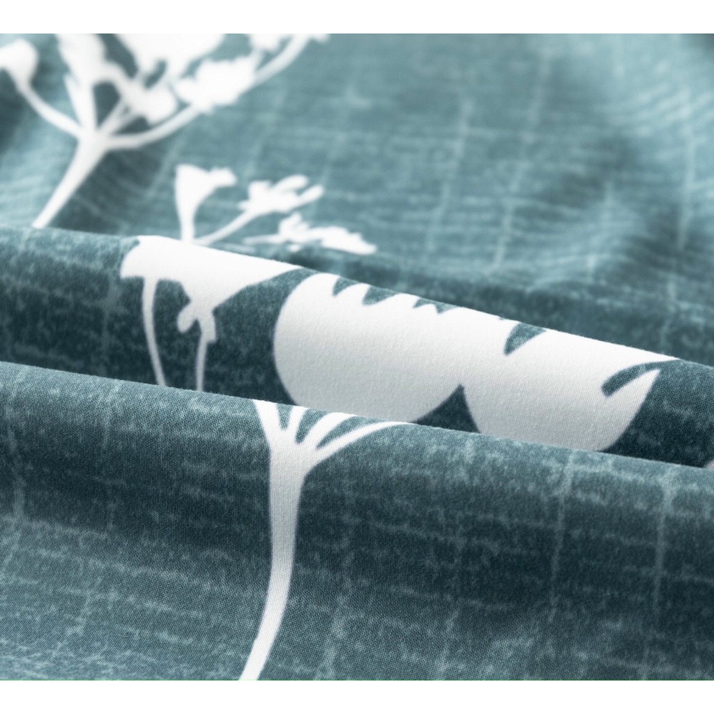 Bộ chăn ga gối Cotton poly M2T bedding Hoa cỏ may, vỏ chăn mền, drap giường và 2 vỏ gối | BigBuy360 - bigbuy360.vn