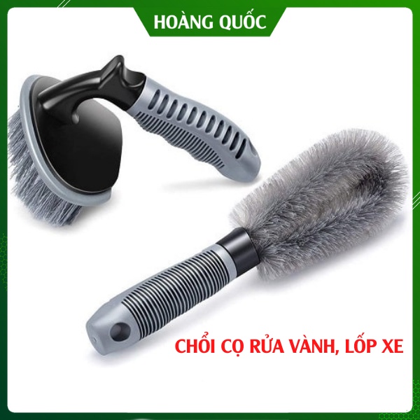 Bộ Chổi Cọ Rửa Lốp Ô Tô, Cọ Rửa Vành Ô Tô, Mâm Ô Tô, Chổi Vệ Sinh Lốp Xe Ô Tô Chuyên Dụng Tay Cầm Chắc Chắn