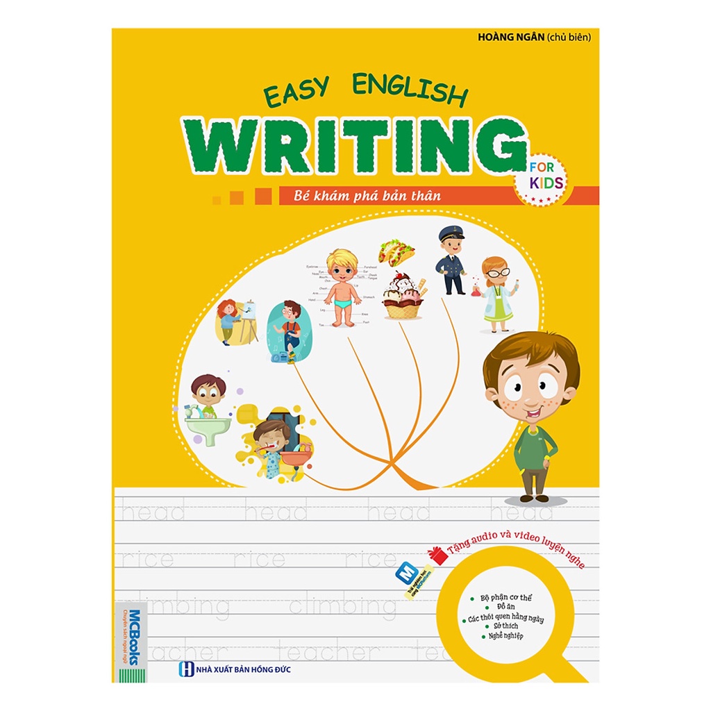 Sách- Easy English Writing For Kids Bé Khám Phá Bản Thân