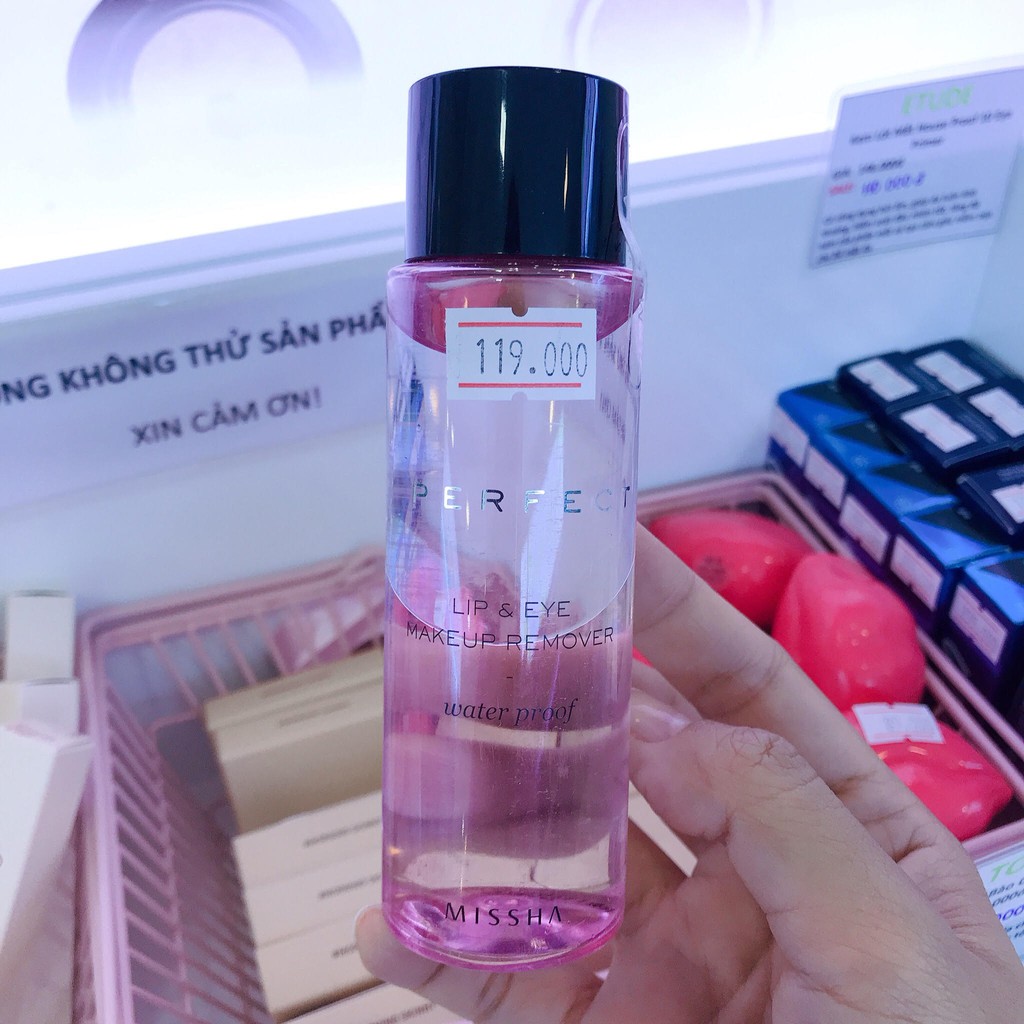 Tẩy trang mắt môi MISSHA Perfect Lip & Eye Make-Up Remover (Water-Proof) 100ml