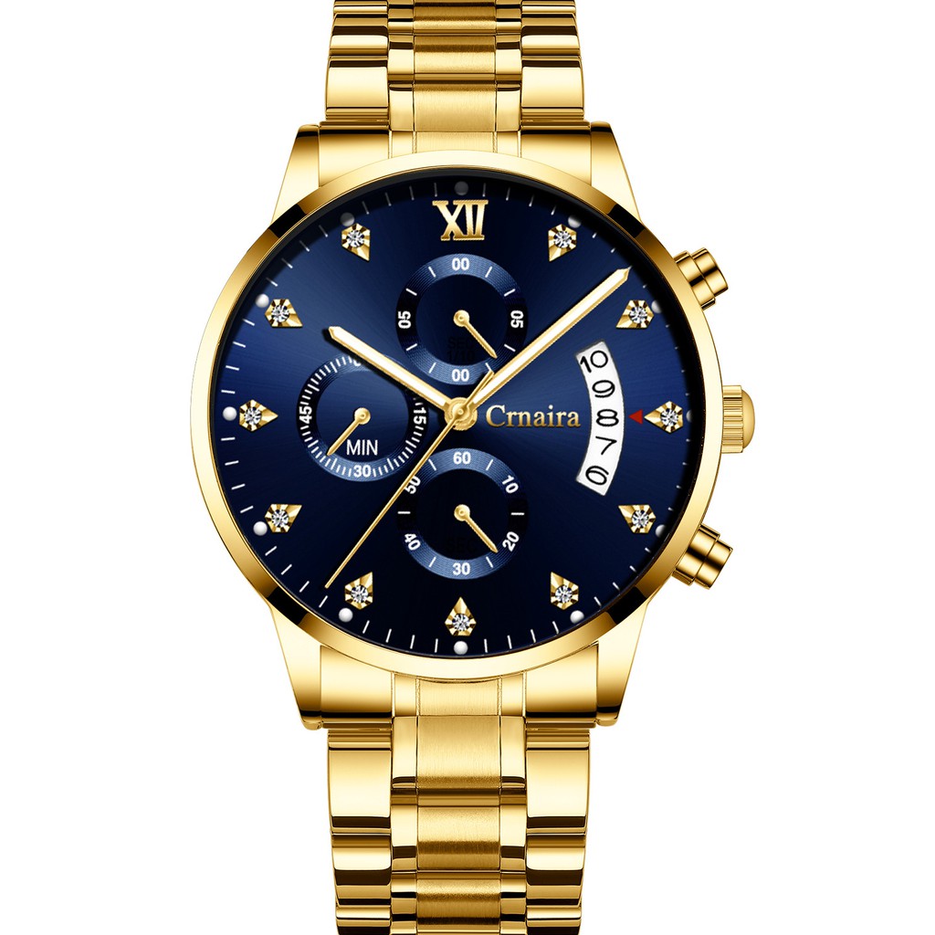 Đồng Hồ Nam Chạy 6 Kim CRNAIRA JAPAN CA29E Mặt Số Đính Đá Sang Trọng Dây Đúc Đặc_FulL | BigBuy360 - bigbuy360.vn