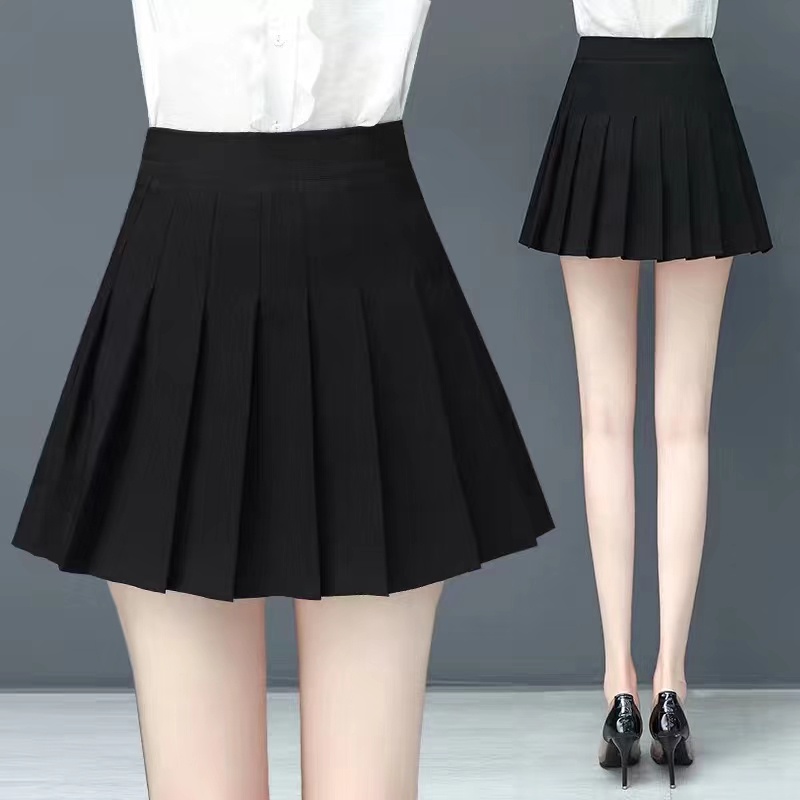 Chân váy tenis xếp ly có quần đùi lót trong dày dặn hai màu đen trắng ulzzang HOLA | BigBuy360 - bigbuy360.vn