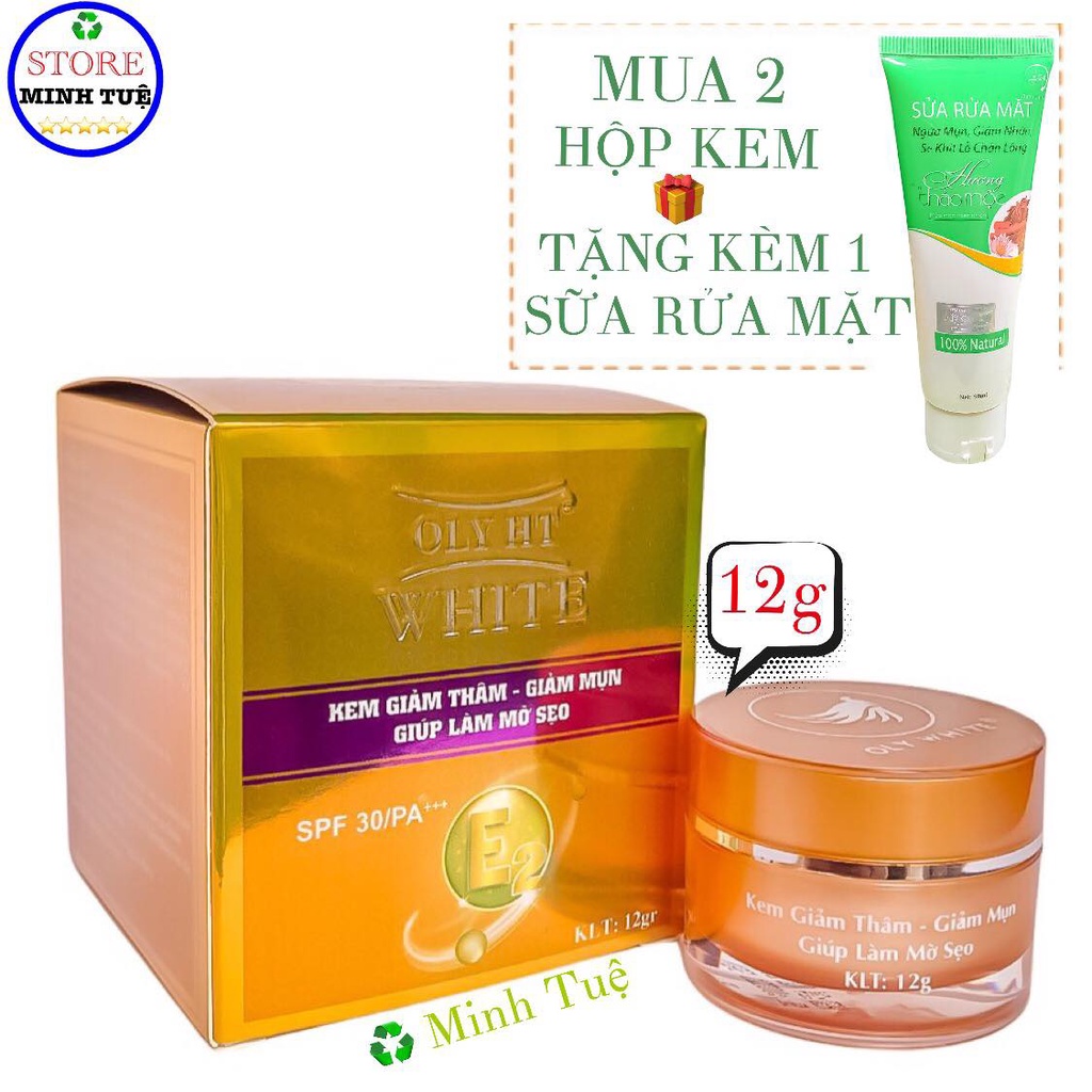(Mua 2 tặng 1) Kem ngừa mụn, giảm thâm, giúp làm mờ sẹo giúp cải tạo làn da mới trắng hồng tự nhiên OLYHT WHITE (12g )