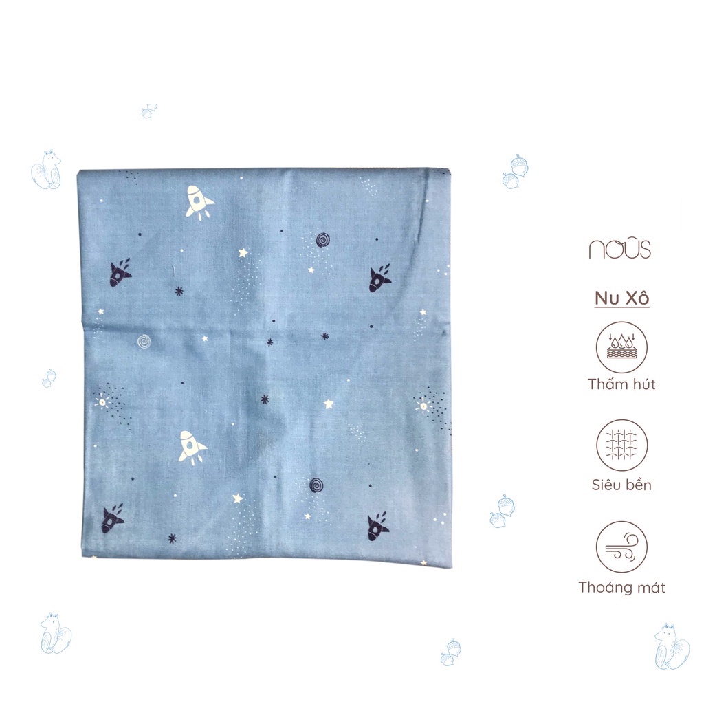 Khăn Xô 2 Lớp Nous, Ủ Choàng Đa Năng, Chất Cotton Cao Cấp Mềm Mịn An Toàn Cho Bé Nuoiconkieuhan