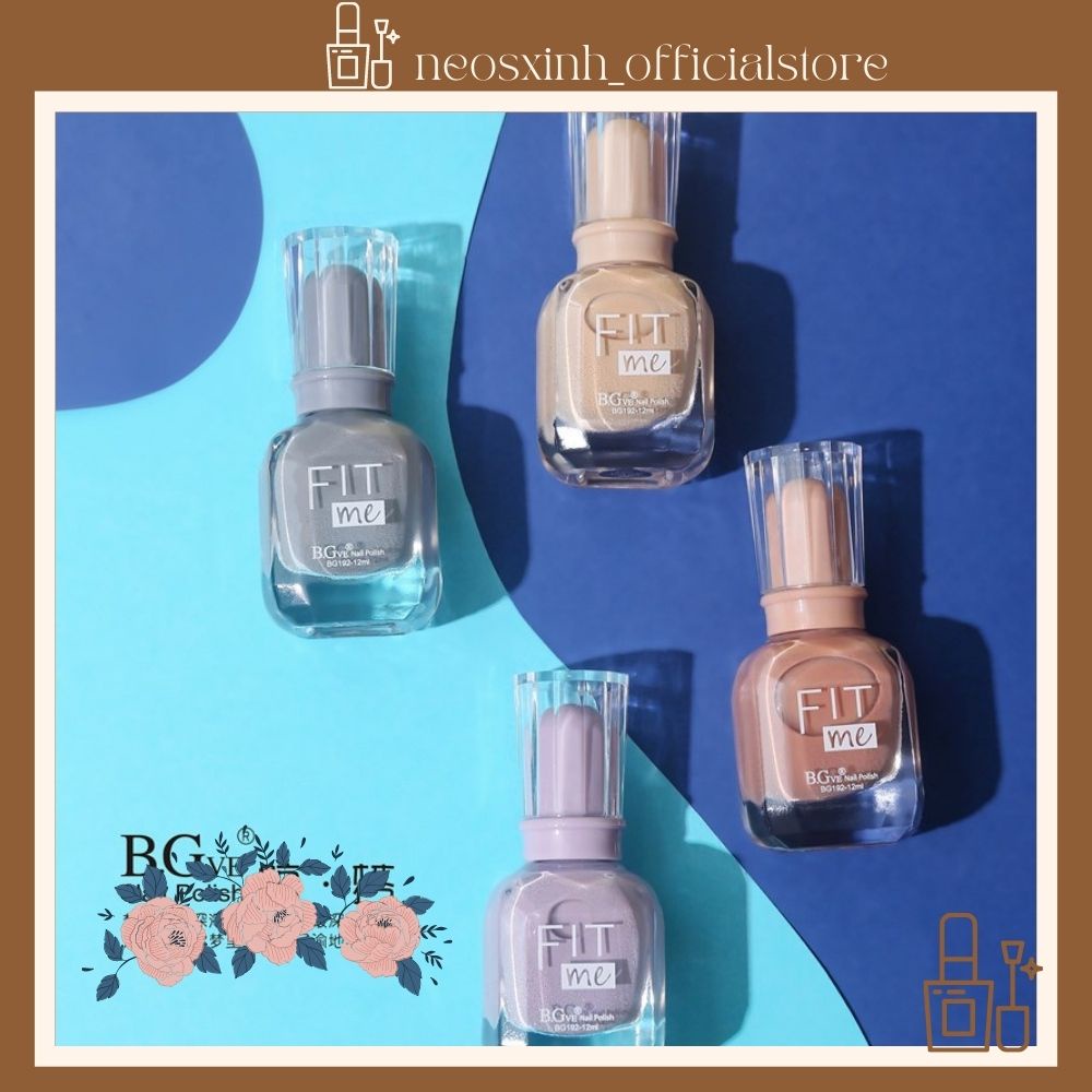 Sơn Móng Tay Fitme Mới Màu Hot Màu Nude Pastel Đen Trắng Trong Suốt Kim Tuyến Tím - Neosxinh Nails