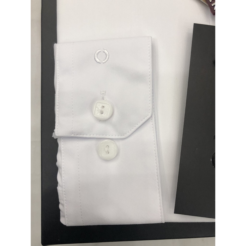 Áo Sơ Mi Trắng Nam Tay Dài Owen AS22753D1 Dáng Slim Fit Không Túi Ngực Màu Trắng Trơn Vải Sợi Sồi | BigBuy360 - bigbuy360.vn