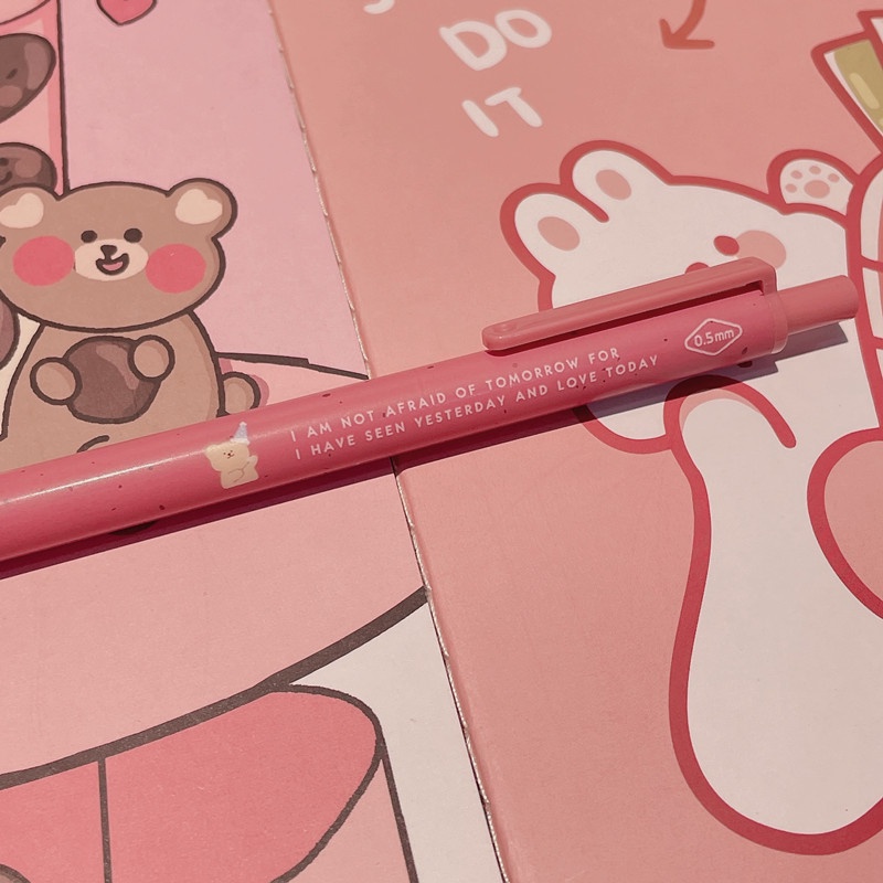 1 Bút Mực gel Ngòi 0.5mm Mực Đen Hình Gấu Dễ Thương Cho Học Sinh