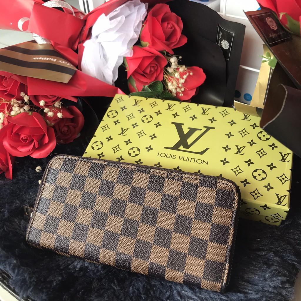 Ví Da LV - Burberry thời trang Nam Nữ, Bóp Da LV  Dài Cầm Tay Nam Cao Cấp ,Chất Liệu da thật Siêu đẹp,mịn chống bám bụi