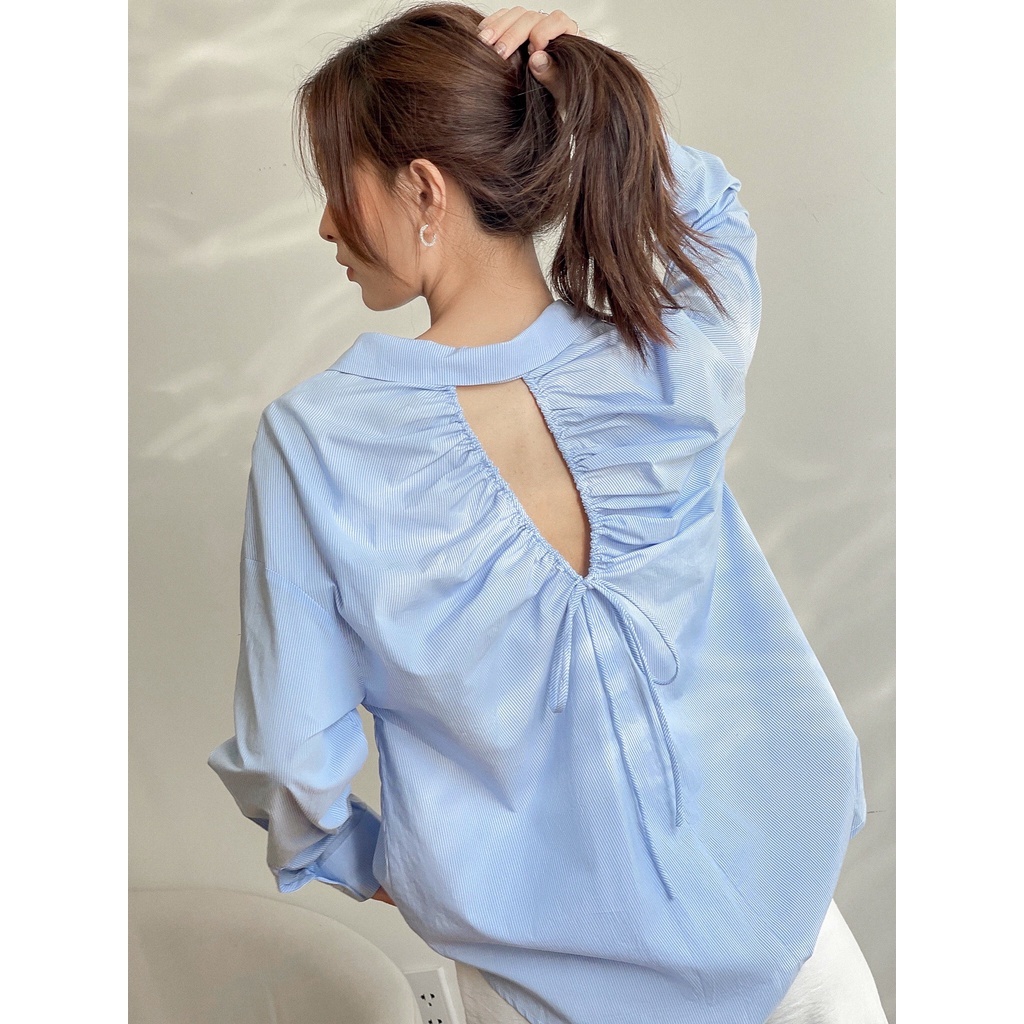 Áo sơ mi khoét lưng MIEU - HF04