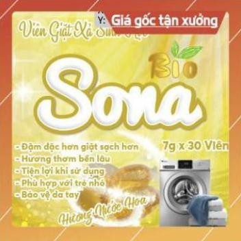 Viên Giặt  Viên Giặt Xả Quần Áo SoNa  - Sản Phẩm Sinh Học Siêu Tiện Lợi |Hộp 30 Viên| Siêu Tiết Kiệm &amp; An Toàn