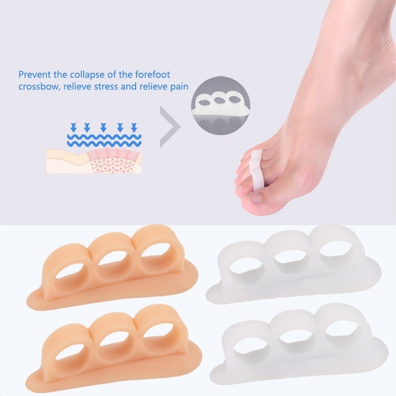 Dụng cụ tách ngón chân 3 lỗ bằng silicone