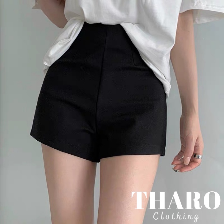 Quần Đùi Nữ Cạp Cao Chất Umi Hàn - Tharo Clothing - [QUAN17]