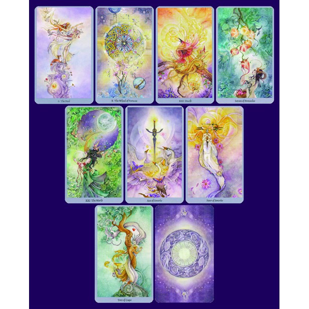 Bài Tarot Shadowscapes tặng đá thanh tẩy hoặc túi đựng bài hoặc khăn trải bài bói dự đoán chiêm tinh nghiên cứu thần bí