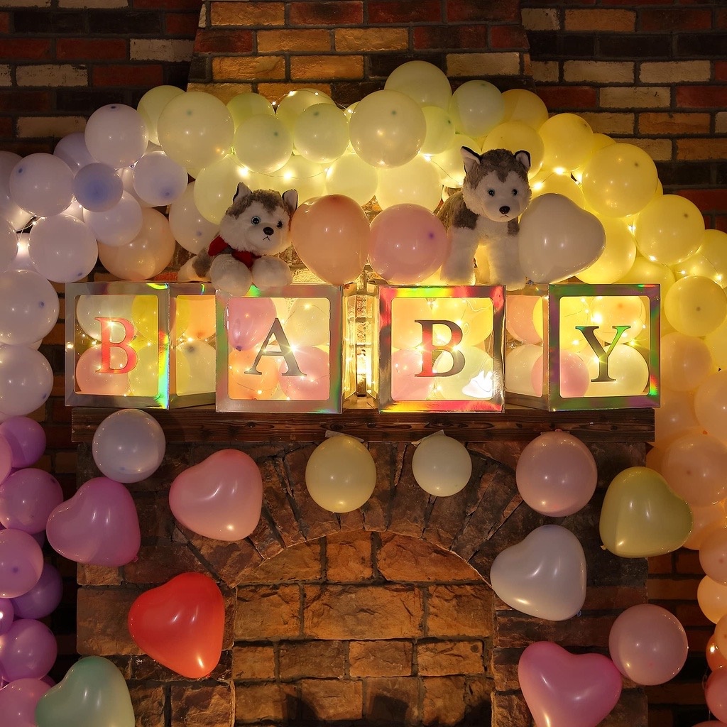[Giá hủy diệt] Hộp đựng bóng sinh nhật trong suốt Baby, One trang trí sinh nhật thôi nôi cưới hỏi
