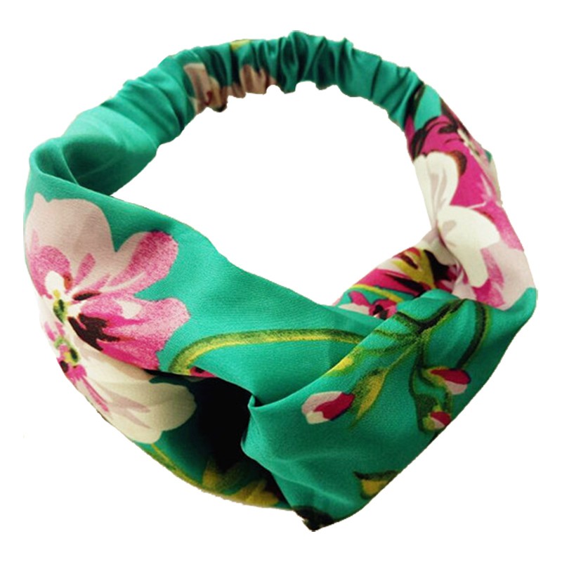 Khăn turban hoa văn co dãn thời trang cho nữ