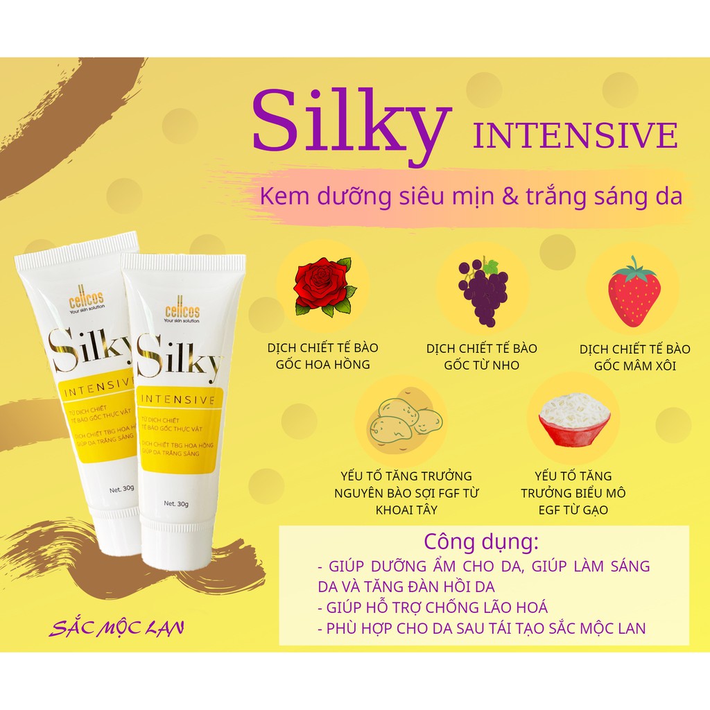 SILKY INTENSIVE - Gel dưỡng tế bào gốc thực vật - Sản phẩm công nghệ sinh học