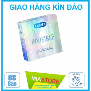Bao cao su Durex invisible hộp 3 Chiếc