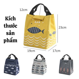 Túi đựng hộp cơm giữ nhiệt kiểu nhật hình cá sang trọng