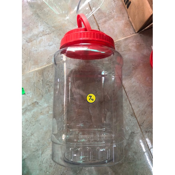 Hủ nhựa tròn hủ vuông trong hoa văn có nắp kèm quai  - DUY TÂN -5kg 7kg 10kg