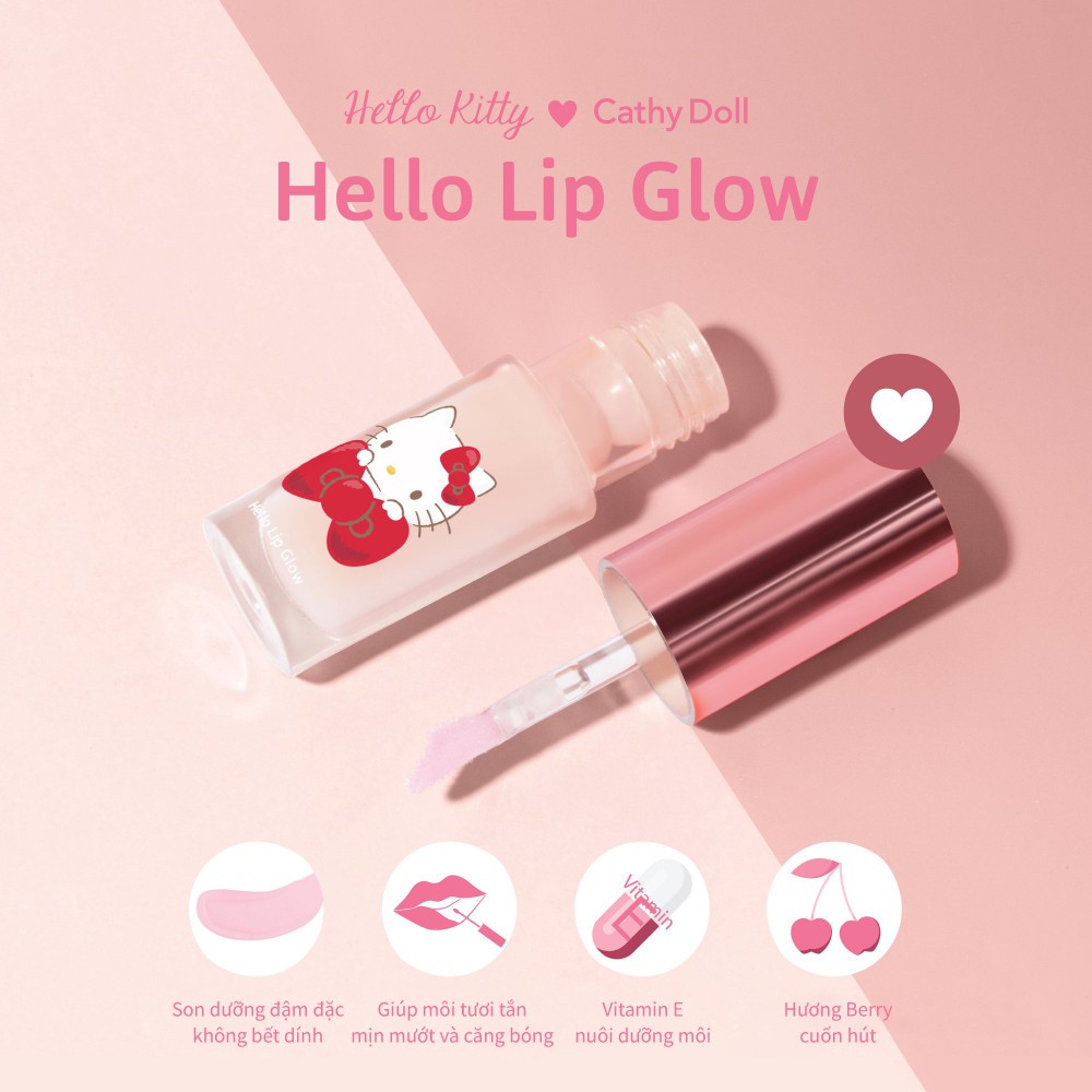 Son Bóng Hello Kitty Cathy Doll Hello Lip Glow 4g | BigBuy360 - bigbuy360.vn