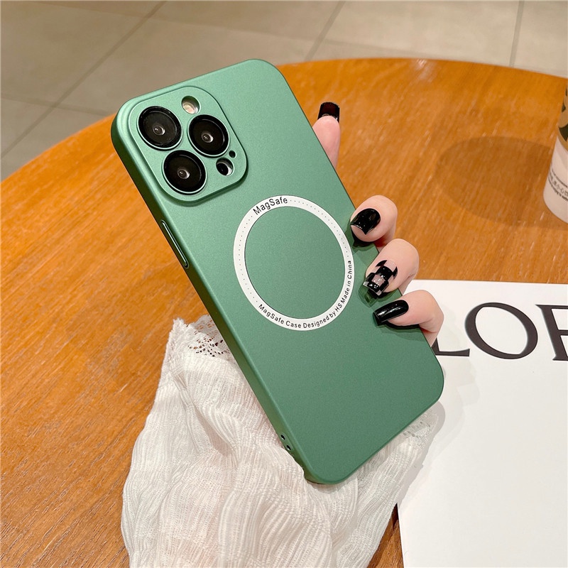 Ultra Ốp Điện Thoại Mềm Nhám Siêu Mỏng Có Nắp Lens Từ Tính Cho iPhone 13 13Pro 13Promax 12 Pro Max 12Pro 12