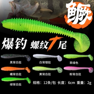 [Giao Hàng Miễn Phí] Mồi Câu Cá Chữ T Mềm Mại Trọng Lượng Cao 6.3cm Có Thể Tùy Chỉnh Tiêu Chuẩn