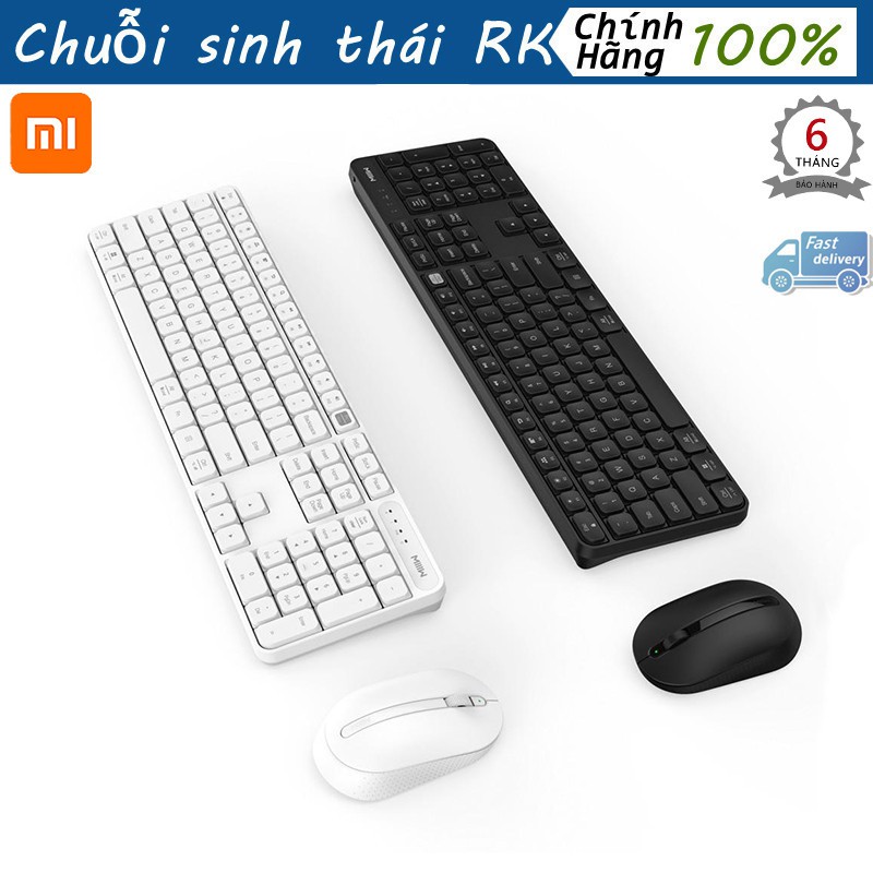 Bộ Bàn Phím Và Chuột MIIIW Chính Hãng, Bàn Phím Di Động 104 Phím Không Dây Cho Văn Phòng Chuột Chống Trượt 2.4GHz