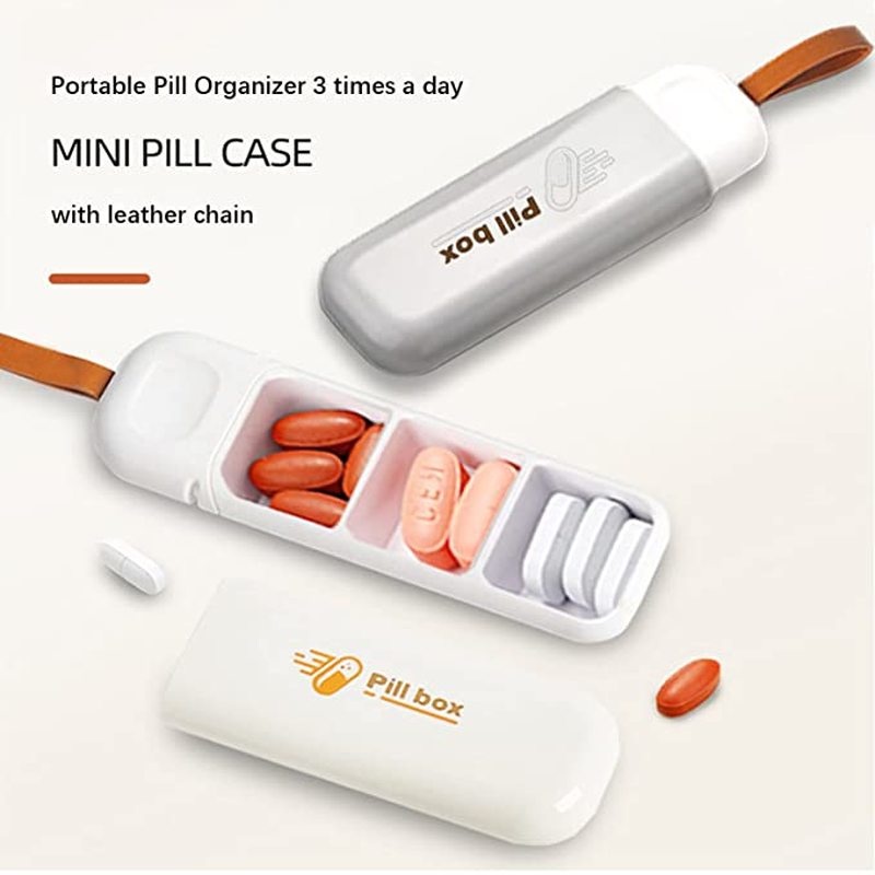 1 Hộp Đựng Thuốc 3 Ngăn Chống Thấm Nước Có Tay Cầm Tiện Dụng Mang Theo Du Lịch