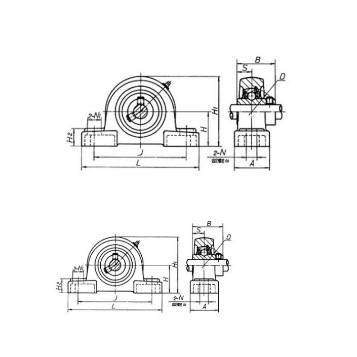 Gối đỡ vòng bi UCP 203 204 205 206 207 208 209 210 211 212 213 214 215 216 217 218