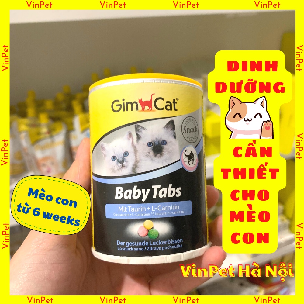 VITAMIN BABYTABS GIMCAT 85G - 240 VIÊN CHO MÈO CON NHẬP ĐỨC GIÁ CỰC RẺ