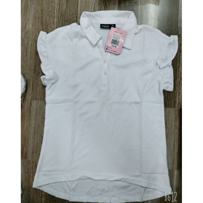Áo polo bé gái màu trắng