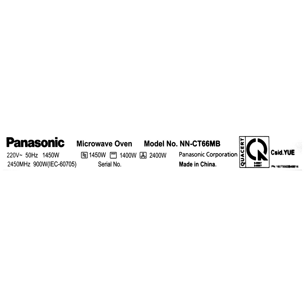 Lò vi sóng có nướng Panasonic NN-CT66MBYUE 27 lít