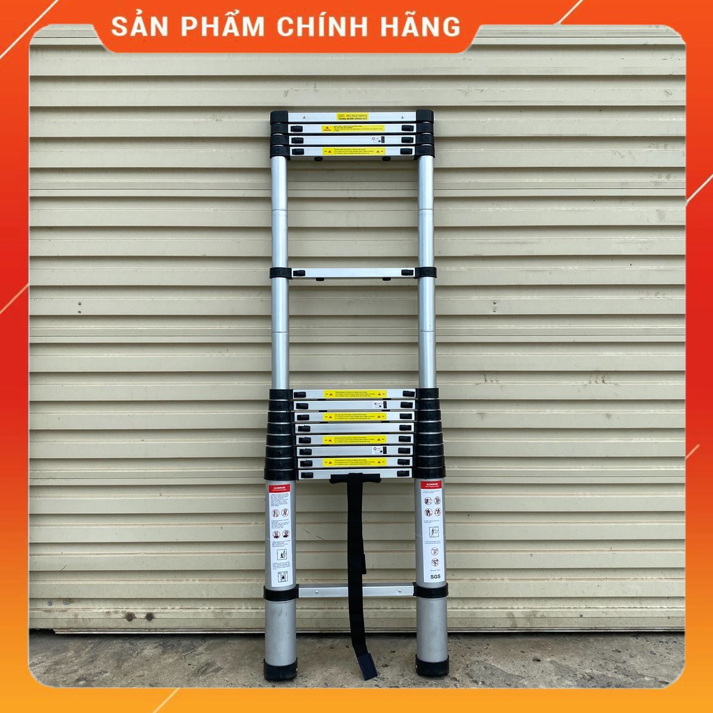 Thang nhôm rút đơn Hoàng Huy 3m8 - 4m1 - 4m4 - 4m9 sản phẩm chính hãng