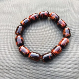 Vòng tay Phong thủy  nâu vàng, Nâu Đỏ Trụ may mắn, tài lộc, bình an  12ly