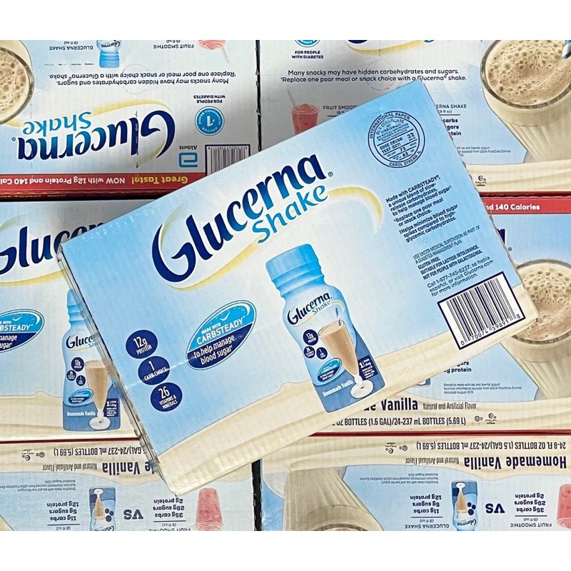 Thùng 24 chai Sữa nước cho người tiểu đường Glucerna 237ml của Mỹ