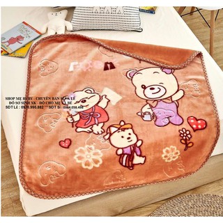 Chăn băng lông tuyết 2 lớp dày cho bé