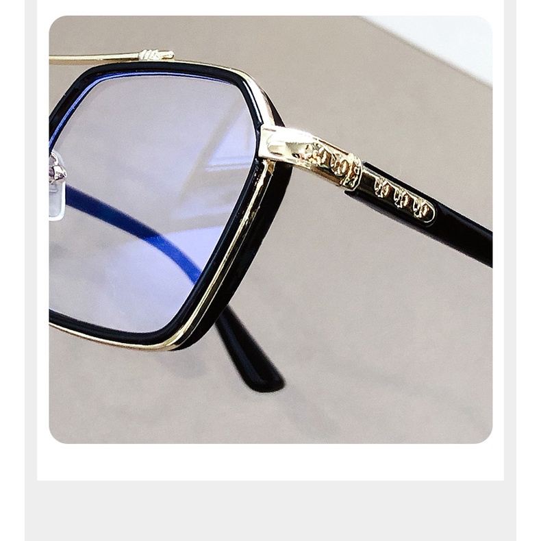 Kính mát gọng kim loại chống tia bức xạ phong cách retro hàn quốc
