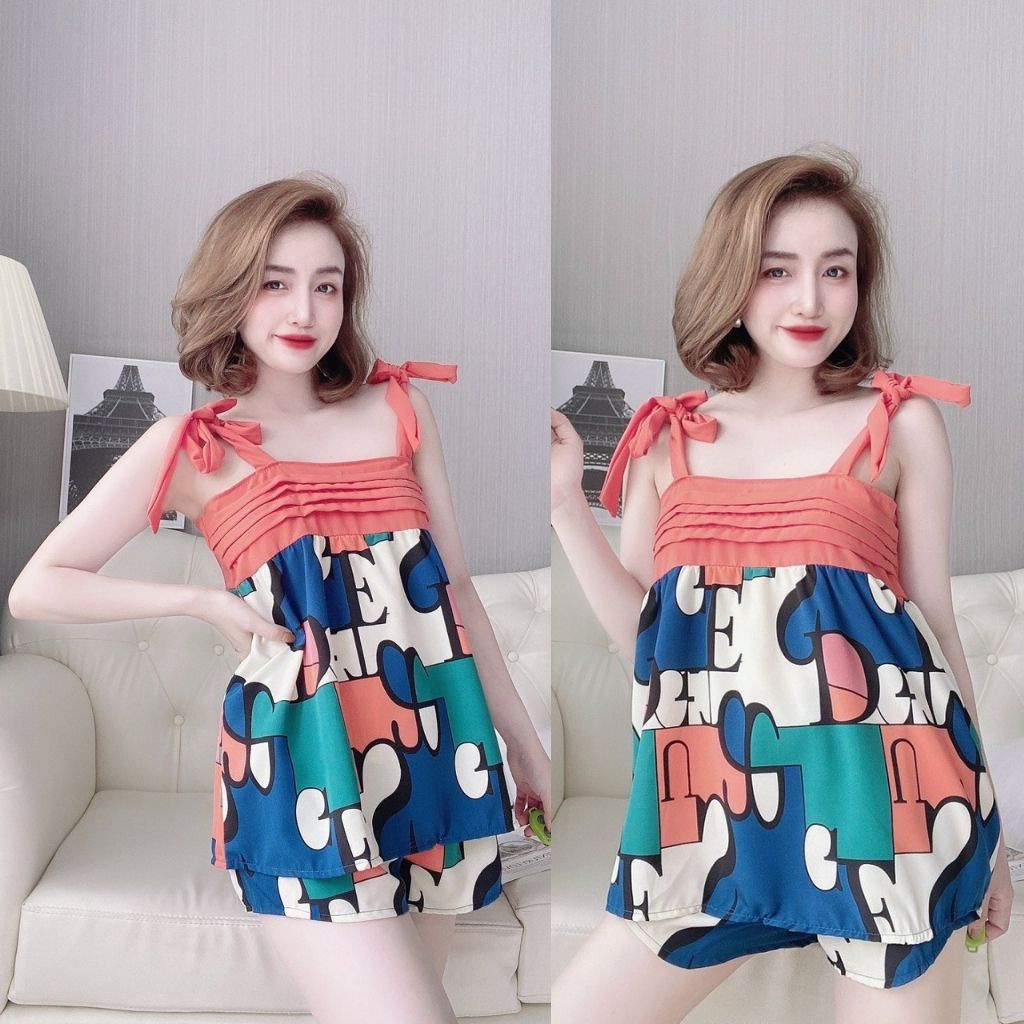 Đồ Ngủ Sexy, Đồ Ngủ Nữ Lụa Cao Cấp Mềm mại xinh xắn &lt;65KG