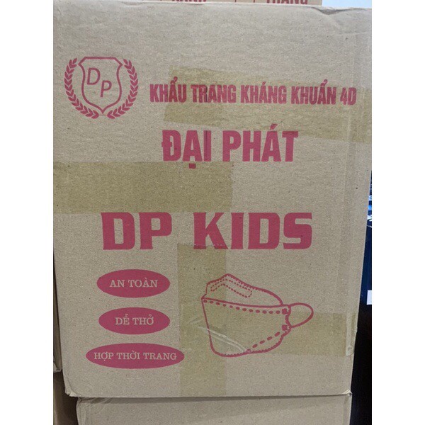 Thùng 600 cái khẩu trang trẻ em 4D ĐẠI PHÁT KF94 kháng khuẩn