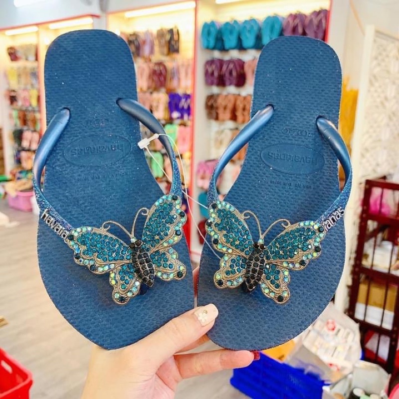 HVN-kim tuyến viền xanh tím mix charm nữ hoàng