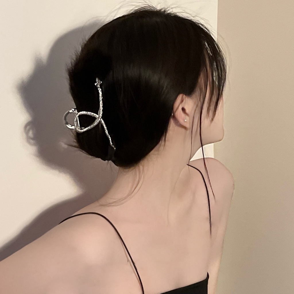 Kẹp Tóc Kim Loại Hình Rắn Cao Cấp Cho Nữ