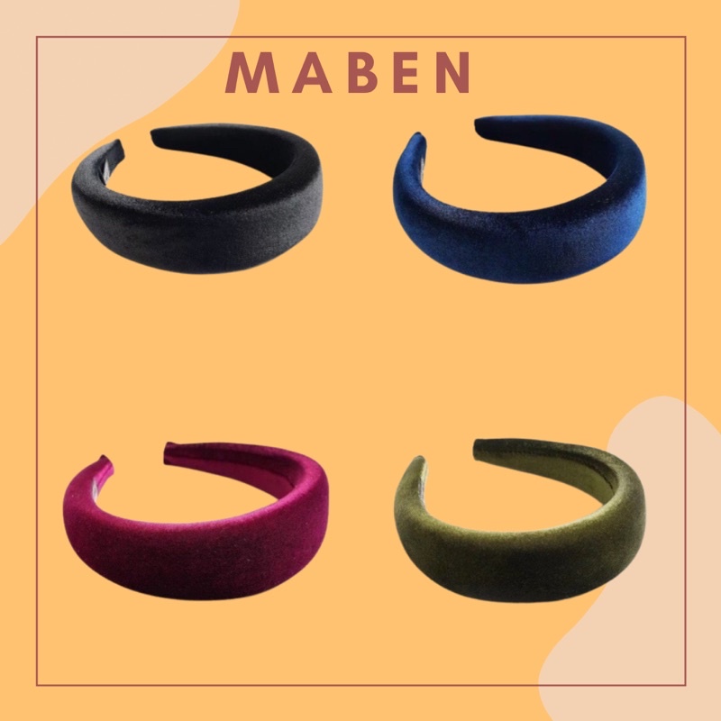 Mấn tóc màu trơn - Cài tóc chụp ảnh - Maben