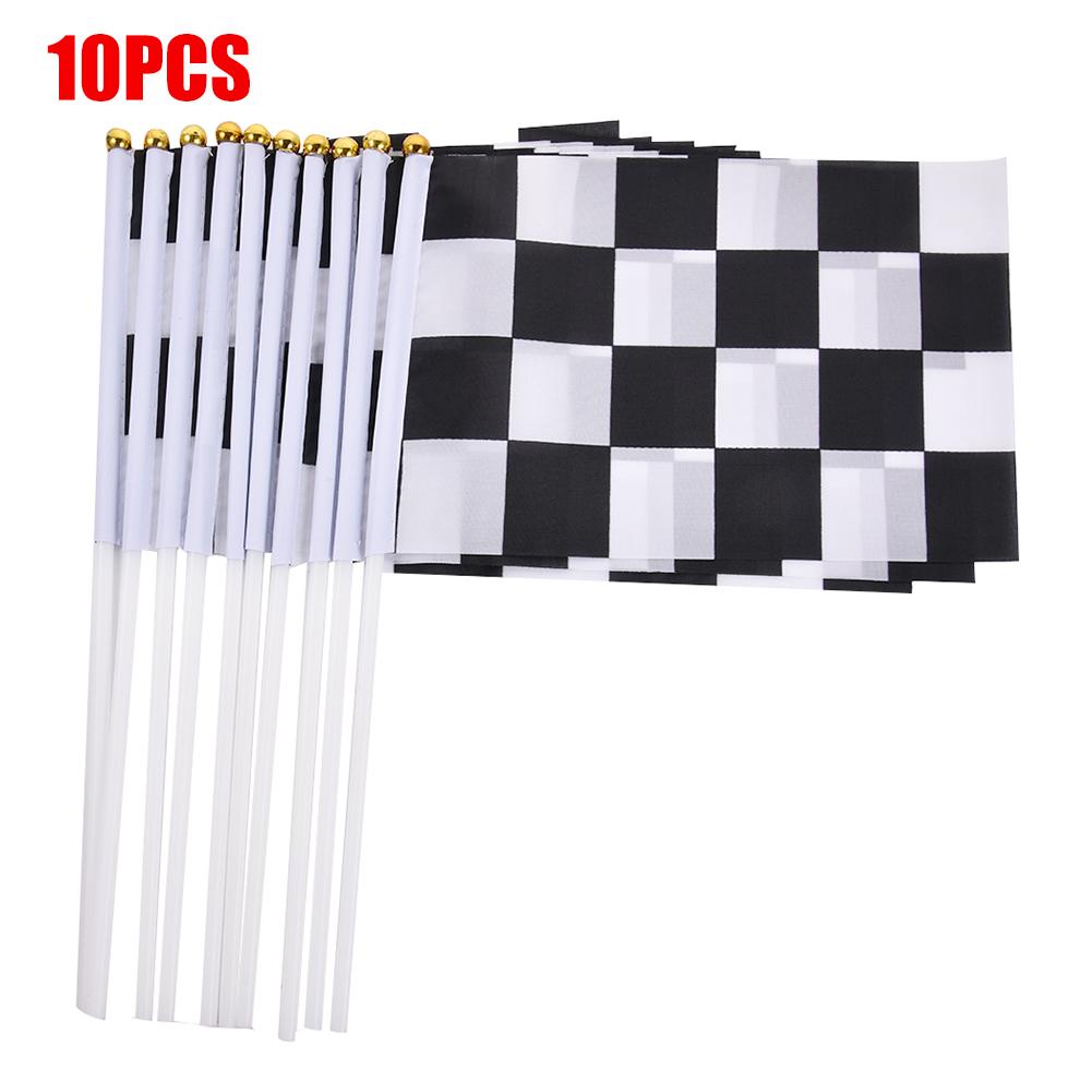 Set 10 Lá Cờ 14*21cm In Hình Lá Cờ Đua Xe Đua Trang Trí