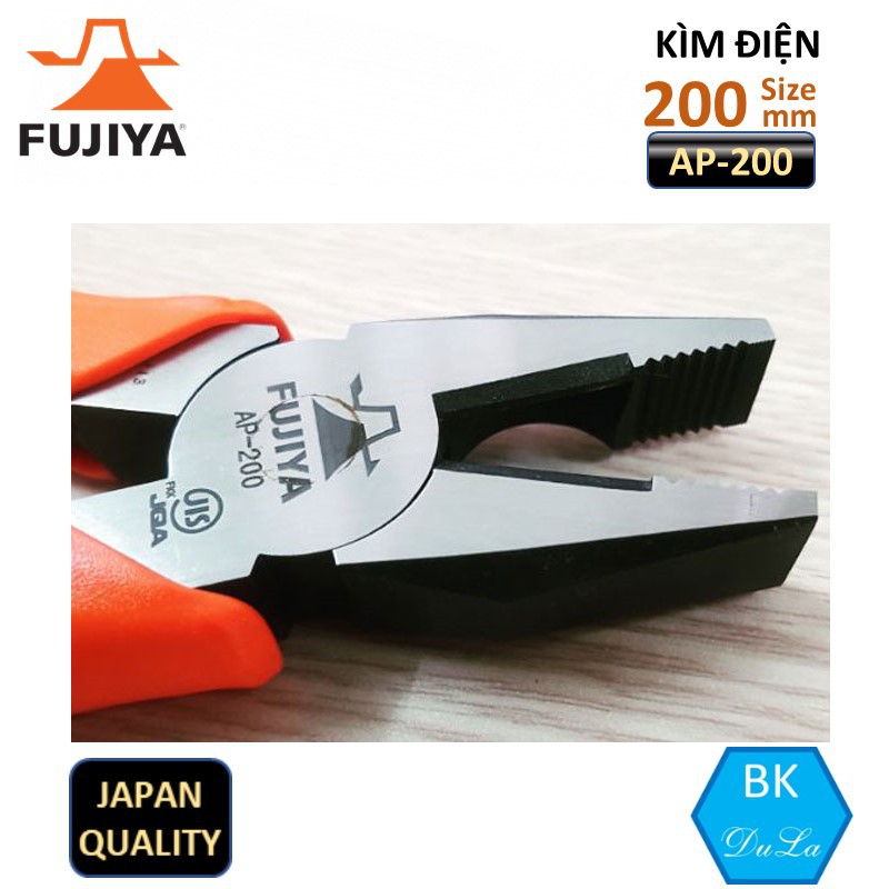 Kìm điện cắt dây thép dây đồng 8 inch/ 200mm Fujiya AP-200 tiêu chuẩn Nhật- Japan