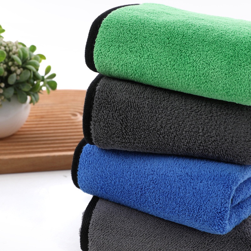 Khăn lau xe hơi ô tô chuyên dụng, khăn lau đa năng Microfiber 2 mặt siêu thấm hút