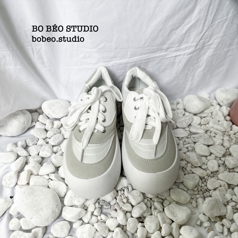 (HÀNG ORDER) Giày sneaker Rosé BLACKPINK loại không răng cưa đế bánh mì 4cm | BigBuy360 - bigbuy360.vn