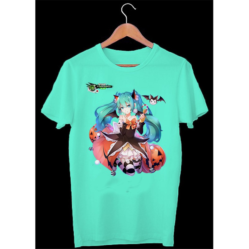 Áo thun Unisex Hatsune Miku thần thông Chất mát mẻ
