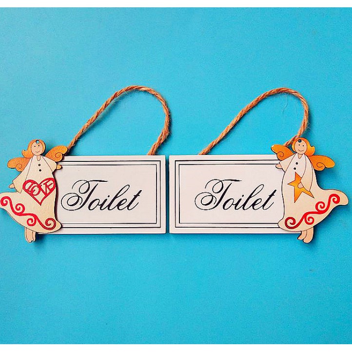 Bảng Gỗ Treo Nhà Vệ Sinh Trang Trí Tường (BT0042)