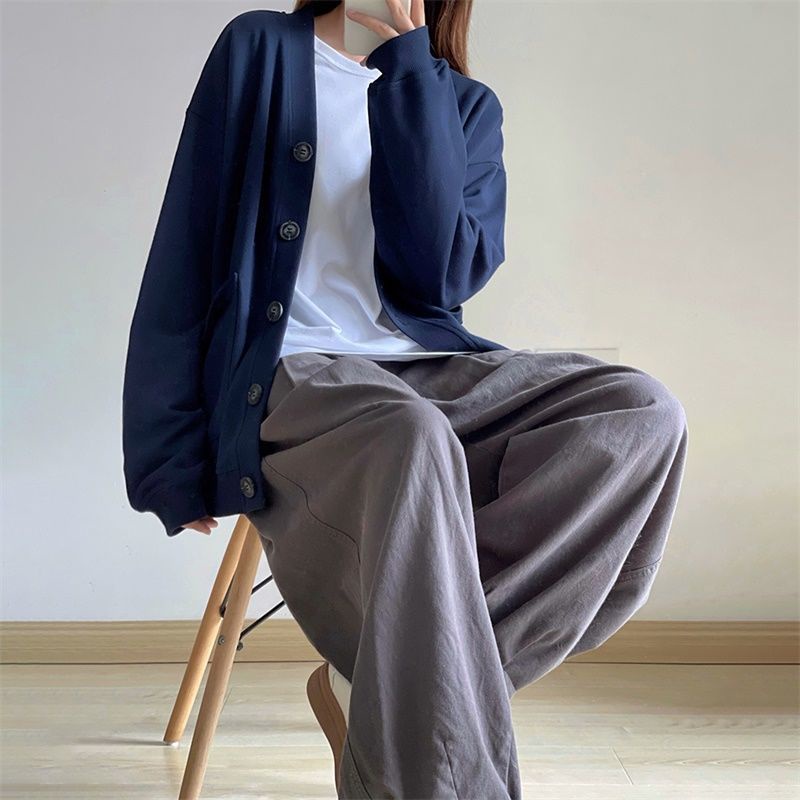 Quần Dài Ống Rộng Màu Sắc retro Phong Cách Nhật Bản Cho Nam