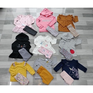 Set bộ Bé gái thu đông dư xịn Carter dài tay hoạ tiết 6m-24m